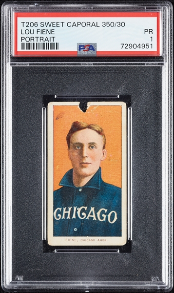 1909-11 T206 Lou Fiene Portrait PSA 1