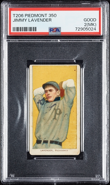 1909-11 T206 Jimmy Lavender PSA 2 (MK)