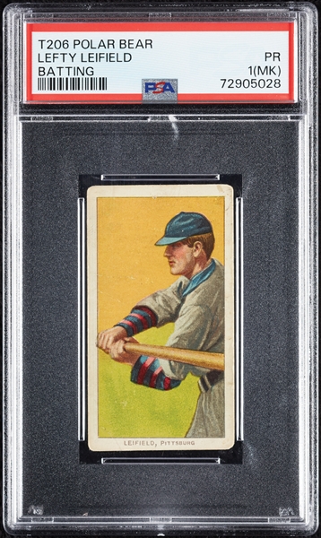 1909-11 T206 Lefty Leifield Batting PSA 1 (MK)