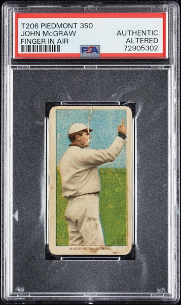 1909-11 T206 John McGraw Finger In Air PSA Authentic