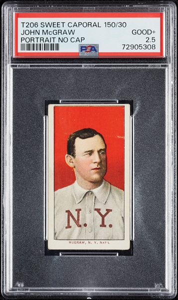 1909-11 T206 John McGraw Portrait No Cap PSA 2.5