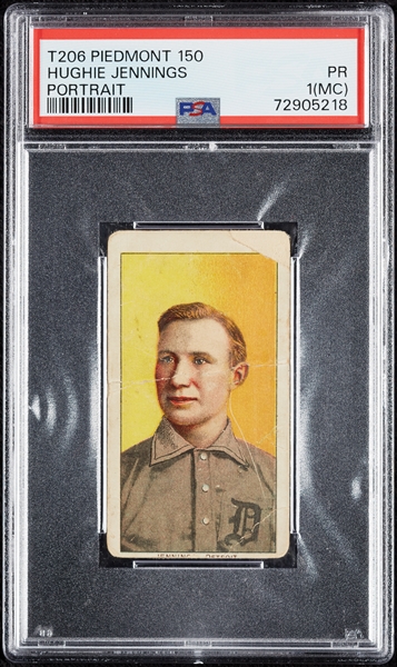 1909-11 T206 Hughie Jennings Portrait PSA 1 (MC)