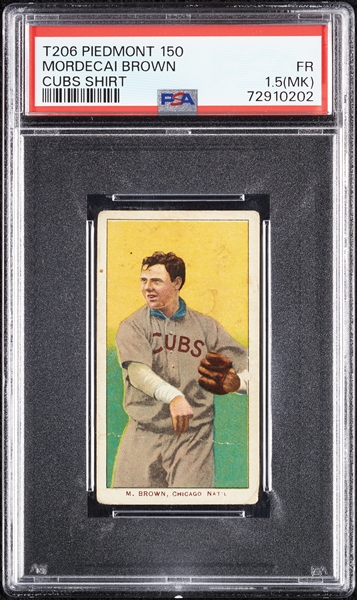 1909-11 T206 Mordecai Brown Cubs Shirt PSA 1.5 (MK)