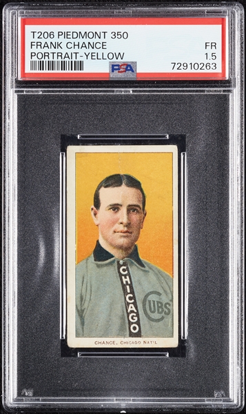 1909-11 T206 Frank Chance Portrait Yellow PSA 1.5