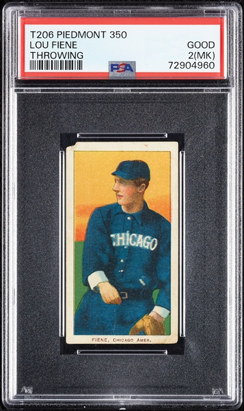 1909-11 T206 Lou Fiene Throwing PSA 2 (MK)