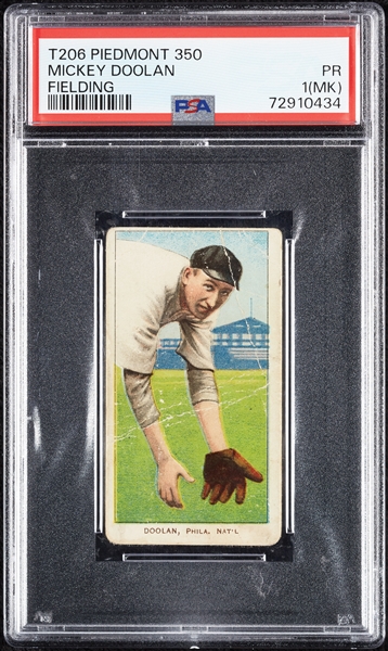 1909-11 T206 Mickey Doolan Fielding PSA 1 (MK)