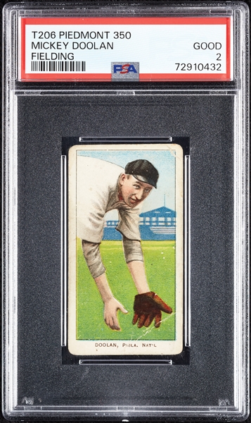 1909-11 T206 Mickey Doolan Fielding PSA 2