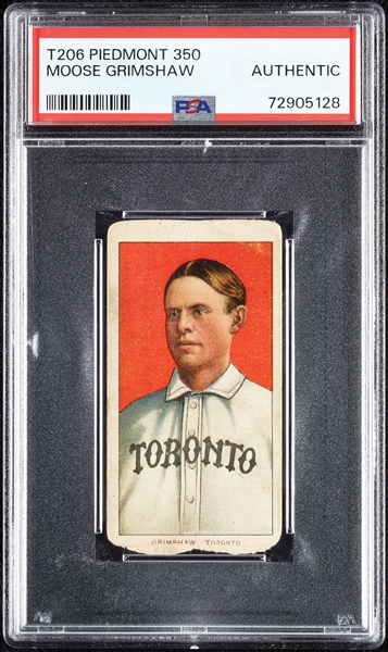 1909-11 T206 Moose Grimshaw PSA Authentic