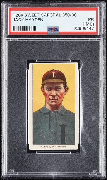 1909-11 T206 Jack Hayden PSA 1 (MK)