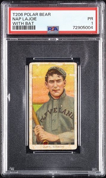 1909-11 T206 Nap Lajoie With Bat PSA 1