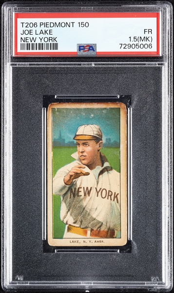 1909-11 T206 Joe Lake New York PSA 1.5 (MK)