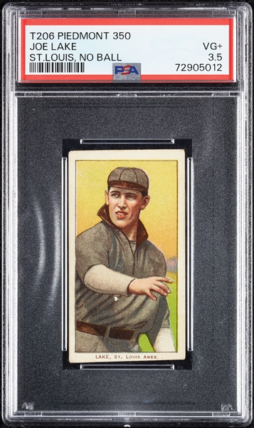 1909-11 T206 Joe Lake St. Louis, No Ball PSA 3.5