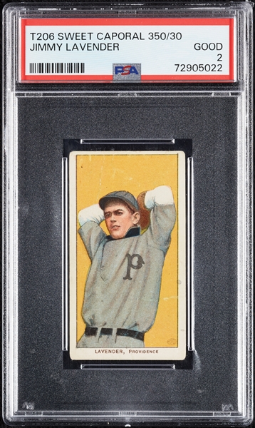 1909-11 T206 Jimmy Lavender PSA 2