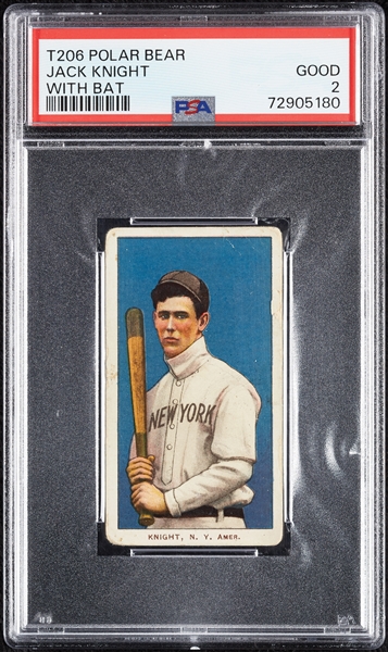 1909-11 T206 Jack Knight With Bat PSA 2