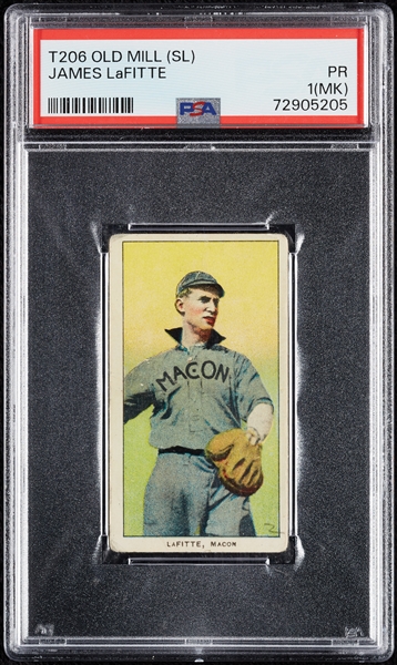 1909-11 T206 James LaFitte (Old Mill Back) PSA 1 (MK)