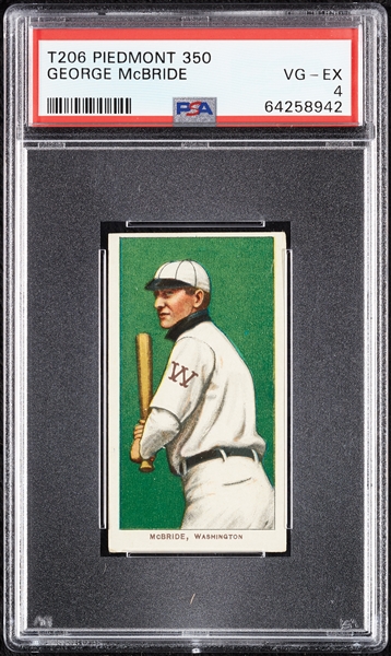 1909-11 T206 George McBride PSA 4