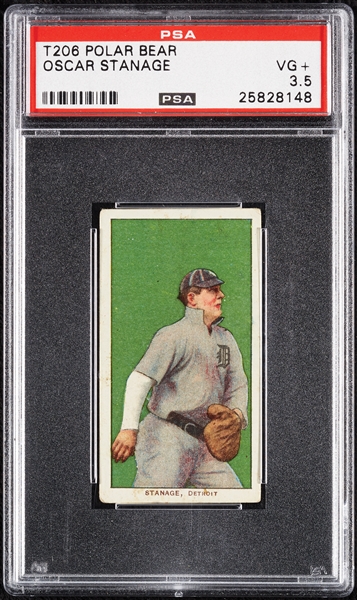 1909-11 T206 Oscar Stanage PSA 3.5