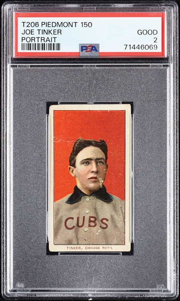 1909-11 T206 Joe Tinker Portrait PSA 2