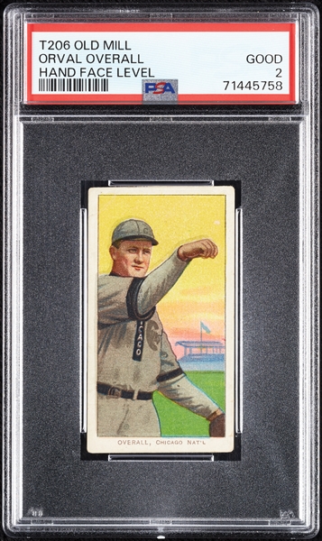 1909-11 T206 Orval Overall Hand Face Level (Old Mill Back) PSA 2