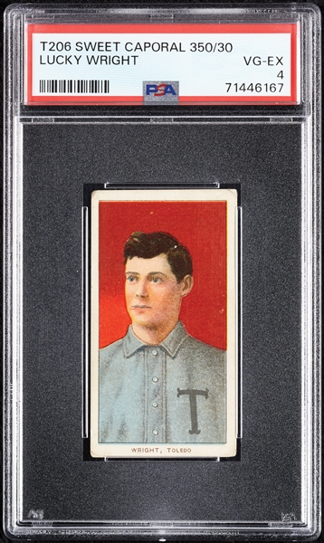 1909-11 T206 Lucky Wright PSA 4