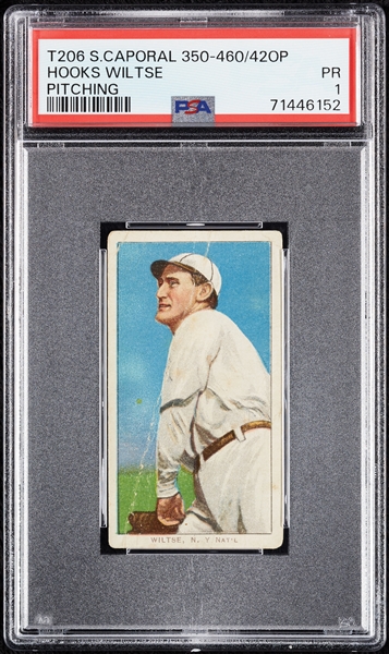 1909-11 T206 Hooks Wiltse Pitching PSA 1