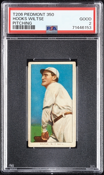 1909-11 T206 Hooks Wiltse Pitching PSA 2