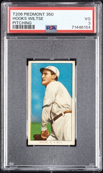 1909-11 T206 Hooks Wiltse Pitching PSA 3