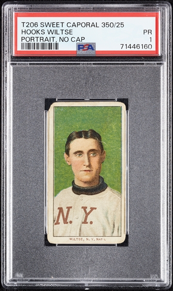 1909-11 T206 Hooks Wiltse Portrait, With Cap PSA 1