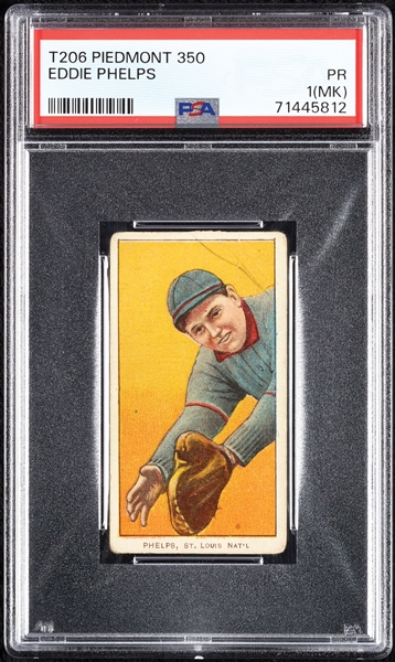 1909-11 T206 Eddie Phelps PSA 1 (MK)