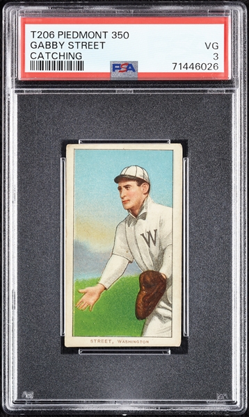 1909-11 T206 Gabby Street Catching PSA 3