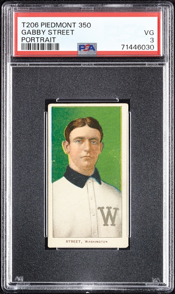 1909-11 T206 Gabby Street Portrait PSA 3