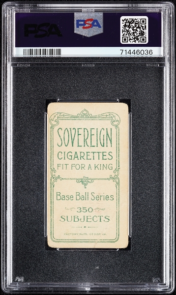 1909-11 T206 Ed Summers (Sovereign 350 Back) PSA 1