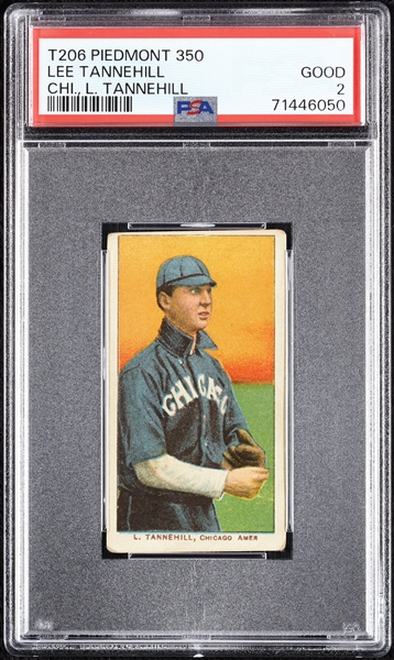 1909-11 T206 Lee Tannehill Chicago, L. Tannehill PSA 2