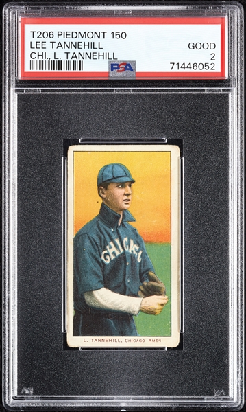 1909-11 T206 Lee Tannehill Chicago, L. Tannehill PSA 2