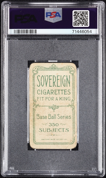 1909-11 T206 Jesse Tannehill Washington (Sovereign 350 Back) PSA 1