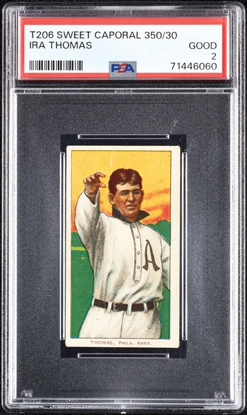 1909-11 T206 Ira Thomas PSA 2