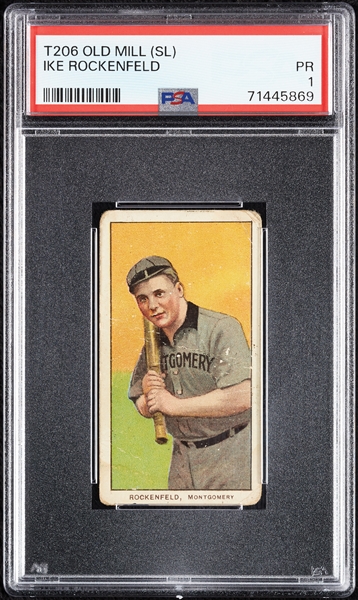 1909-11 T206 Ike Rockenfeld (Old Mill Back) PSA 1