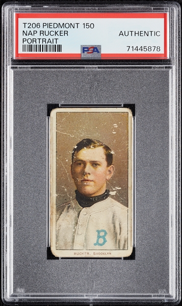 1909-11 T206 Nap Rucker Portrait PSA Authentic