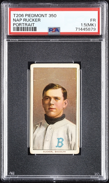 1909-11 T206 Nap Rucker Portrait PSA 1.5 (MK)