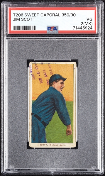 1909-11 T206 Jim Scott PSA 3 (MK)