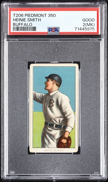 1909-11 T206 Heinie Smith Buffalo PSA 2 (MK)