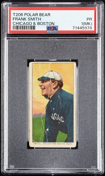 1909-11 T206 Frank Smith Chicago & Boston PSA 1 (MK)