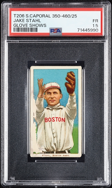 1909-11 T206 Jake Stahl Glove Shows PSA 1.5