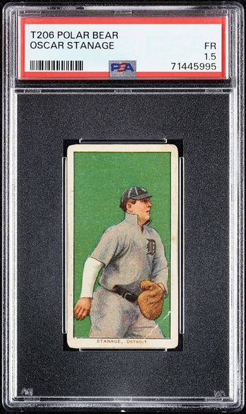 1909-11 T206 Oscar Stanage PSA 1.5