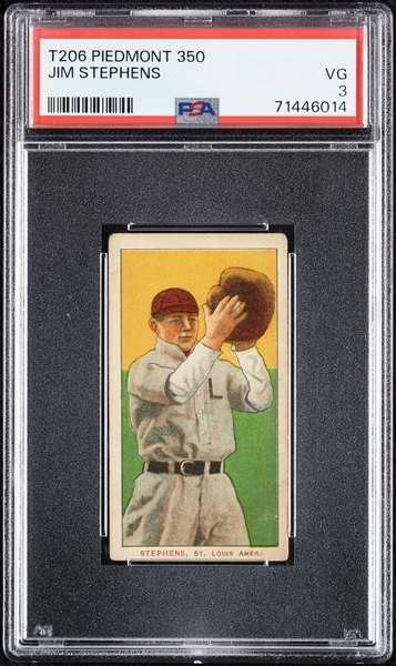 1909-11 T206 Jim Stephens PSA 3