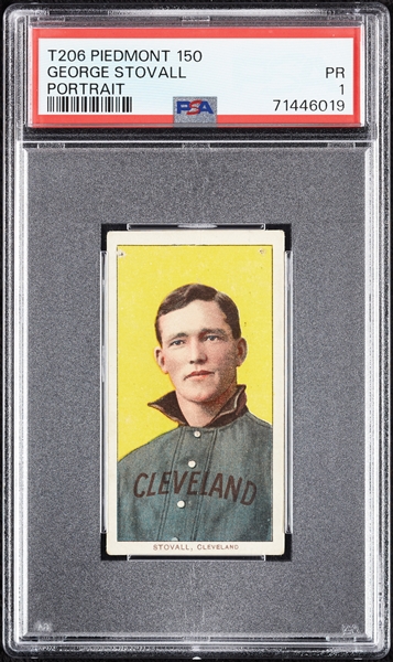 1909-11 T206 George Stovall Portrait PSA 1