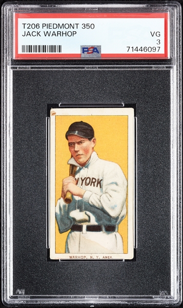 1909-11 T206 Jack Warhop PSA 3