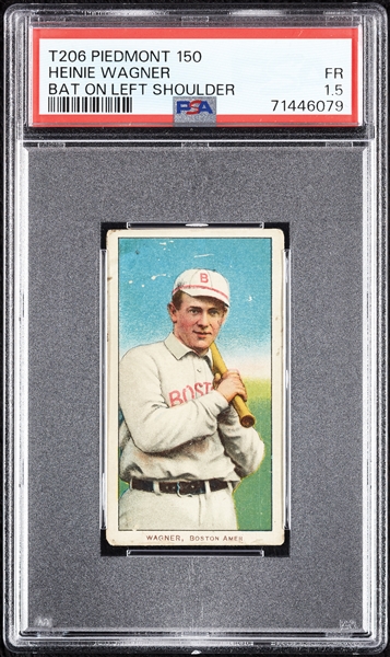 1909-11 T206 Heinie Wagner Bat On Left Shoulder PSA 1.5