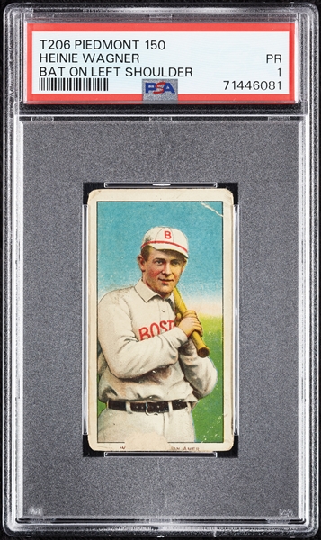 1909-11 T206 Heinie Wagner Bat On Left Shoulder PSA 1