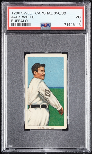 1909-11 T206 Jack White Buffalo PSA 3